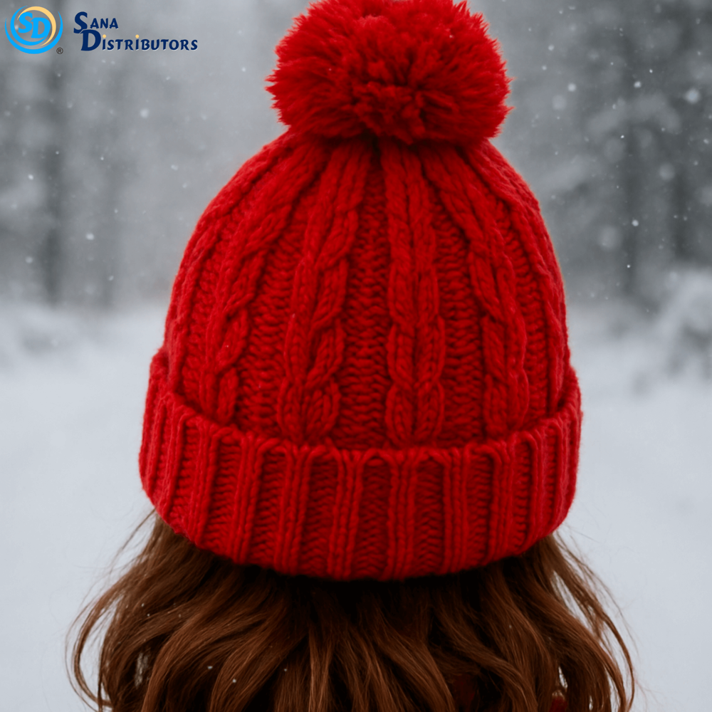 Sd Ladies Hat W/pompom & Fold