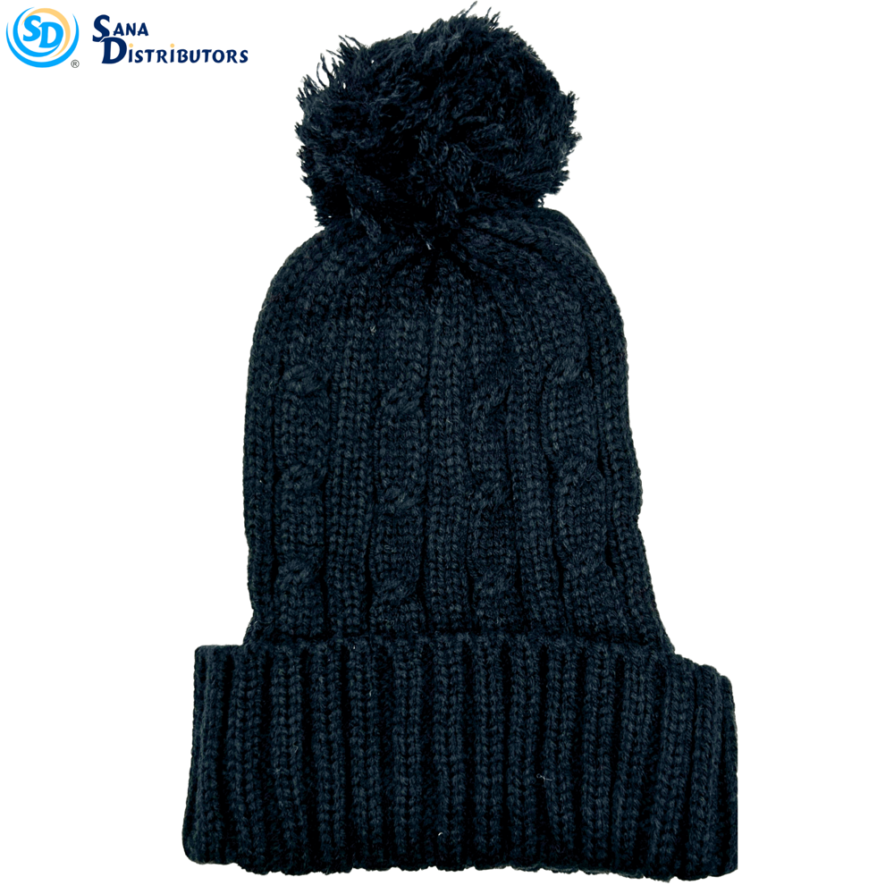Sd Ladies Hat W/pompom & Fold