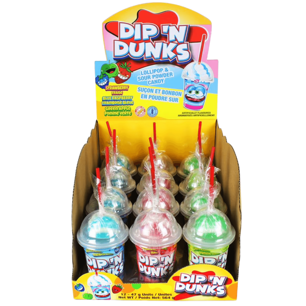 Dip-n-dunks Lollipop + Sour Pwdr 47 g 12pcs ($1.08 per Unit)