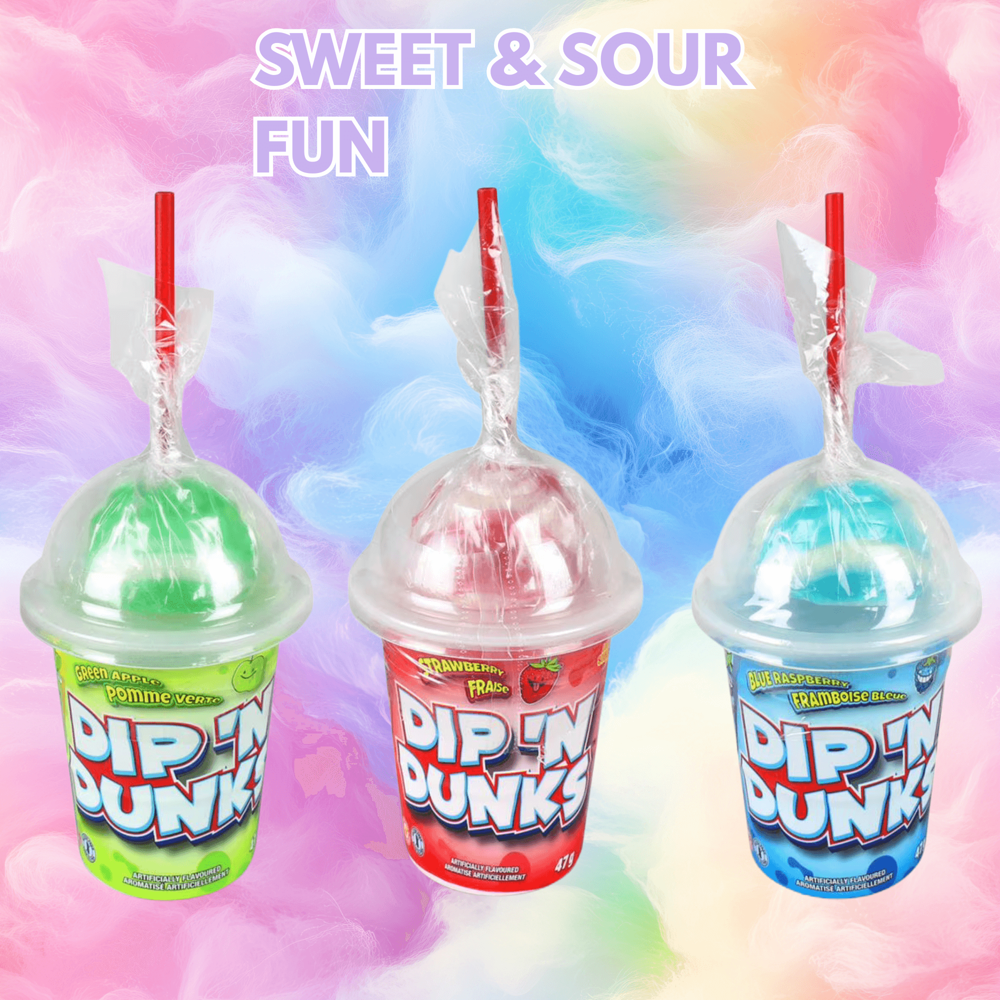 Dip-n-dunks Lollipop + Sour Pwdr 47 g 12pcs ($1.08 per Unit)