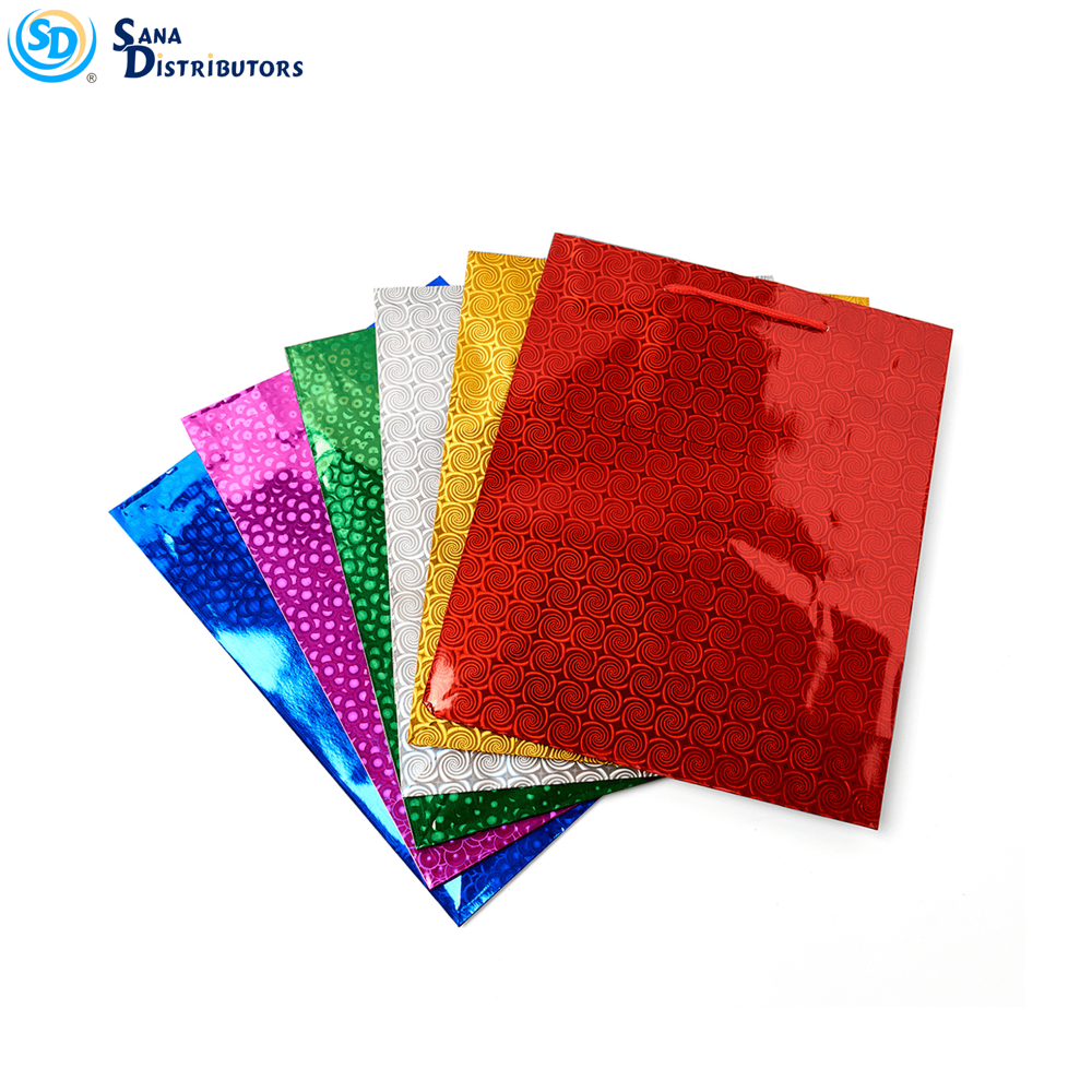 Shiny Gift Bags - Extra Large - Assrtd.clrs 12pcs ($1.49 per Unit)