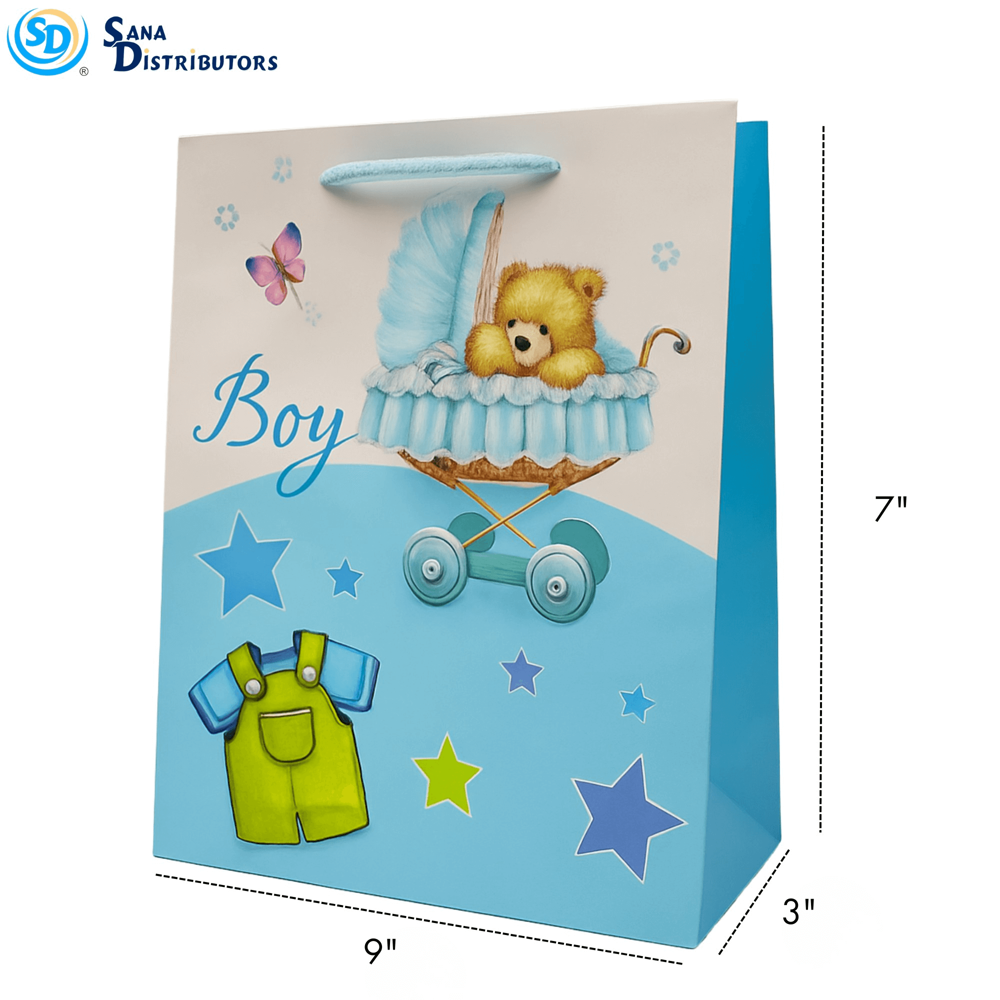 Baby Shower Gift Bags - Small - Assrtd. 12pcs ($0.41 per Unit