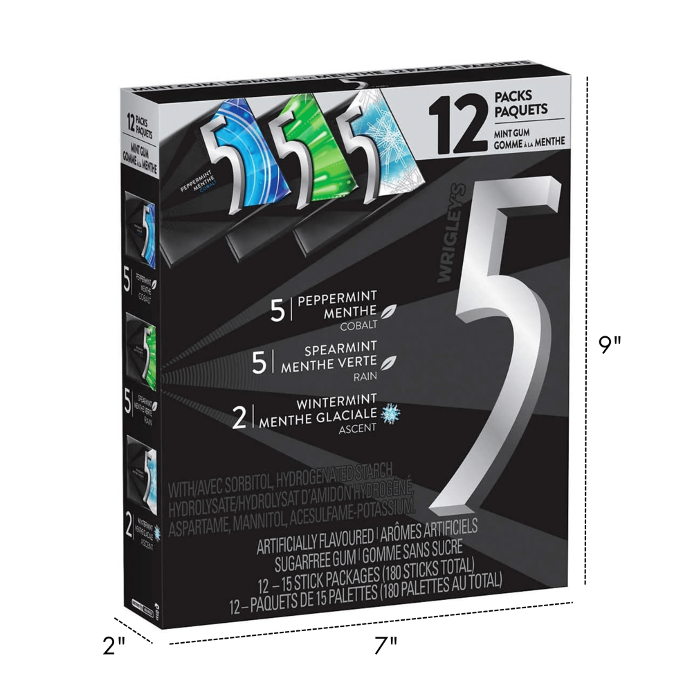 5 Gum 12pcs ($1.12 per Unit)