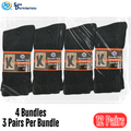 Sd Diabetes Sports Socks Black 12 Pairs 9-11