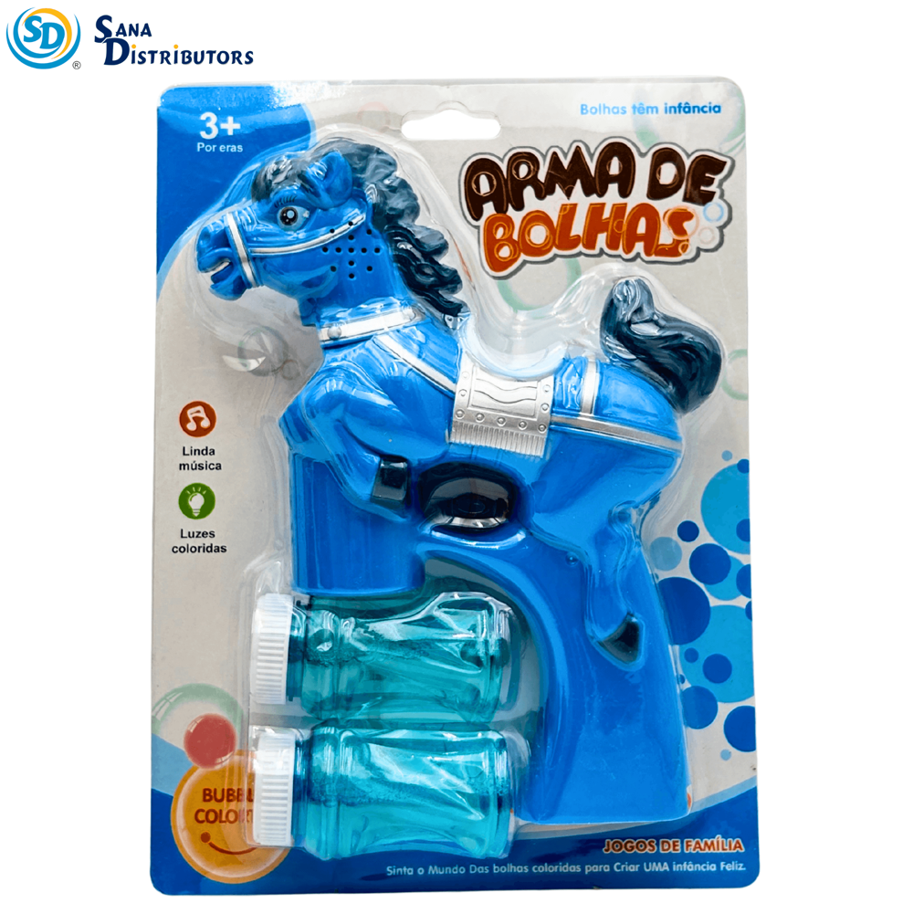 Horse Shaped Light Up Bubble Gun W/ Music