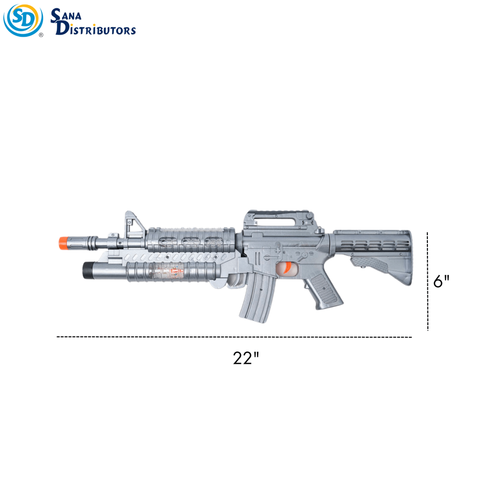 Toy Gun with Flashing Light [22" x 6"]