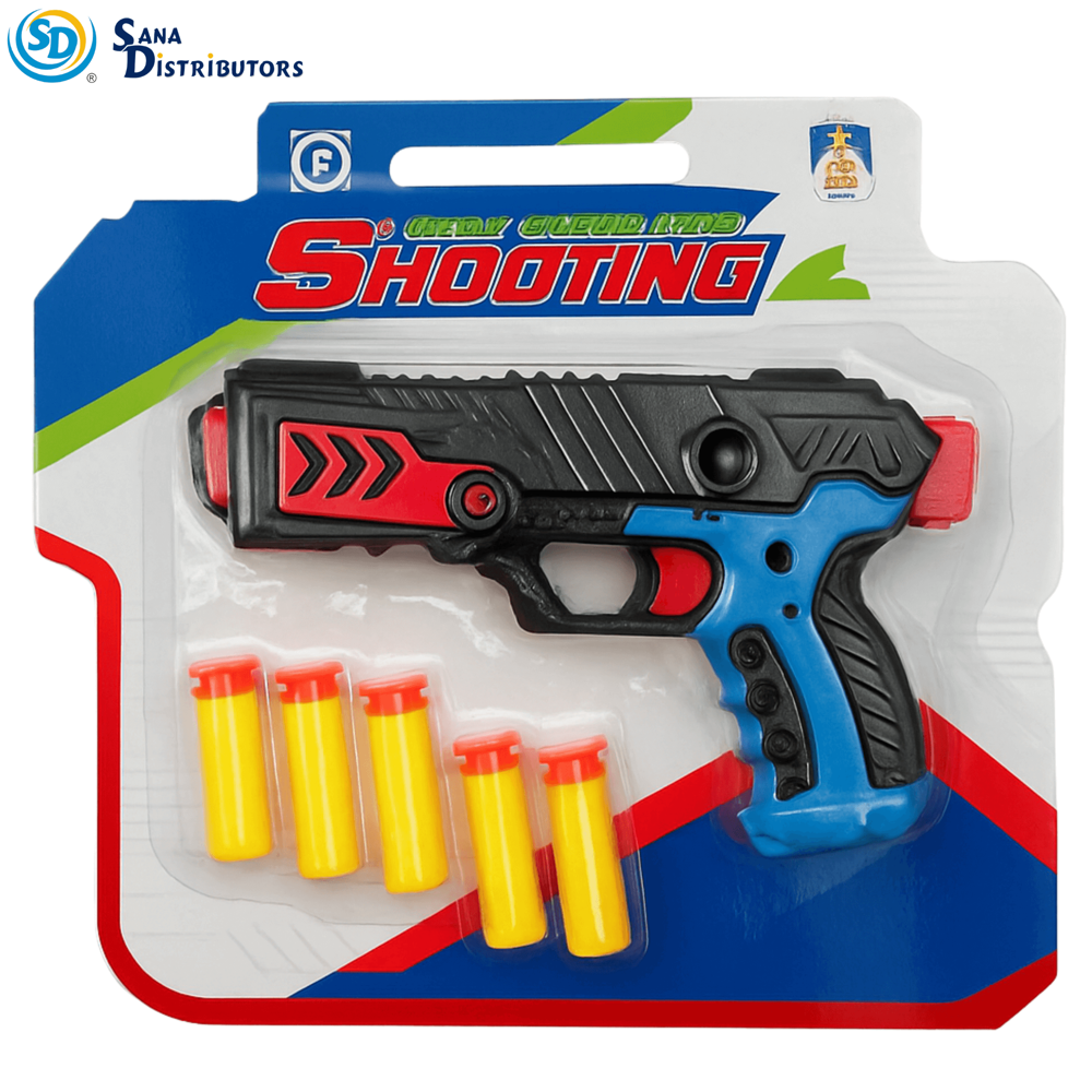 Toy Gun W/ Soft Bullets 8"