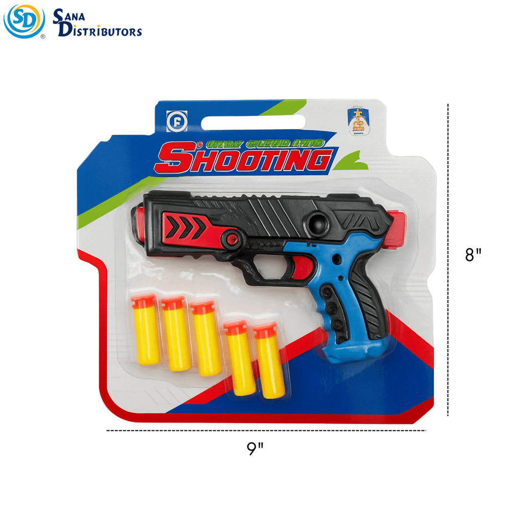 Toy Gun W/ Soft Bullets 8"