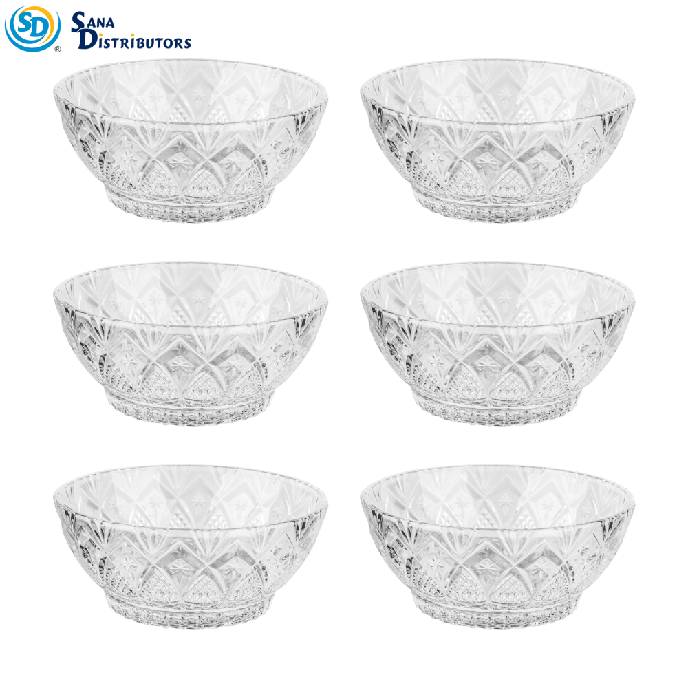 Glass Dish Bowls 6pcs [5" x 2"]