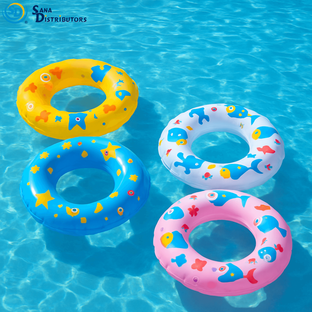 Kids Inflatable Swim Ring 24" (Assorted Colours)