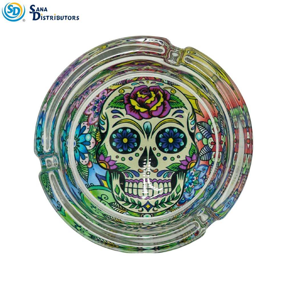 Glass Ashtray - Skulls 6pcs ($16.50 for 6pcs)