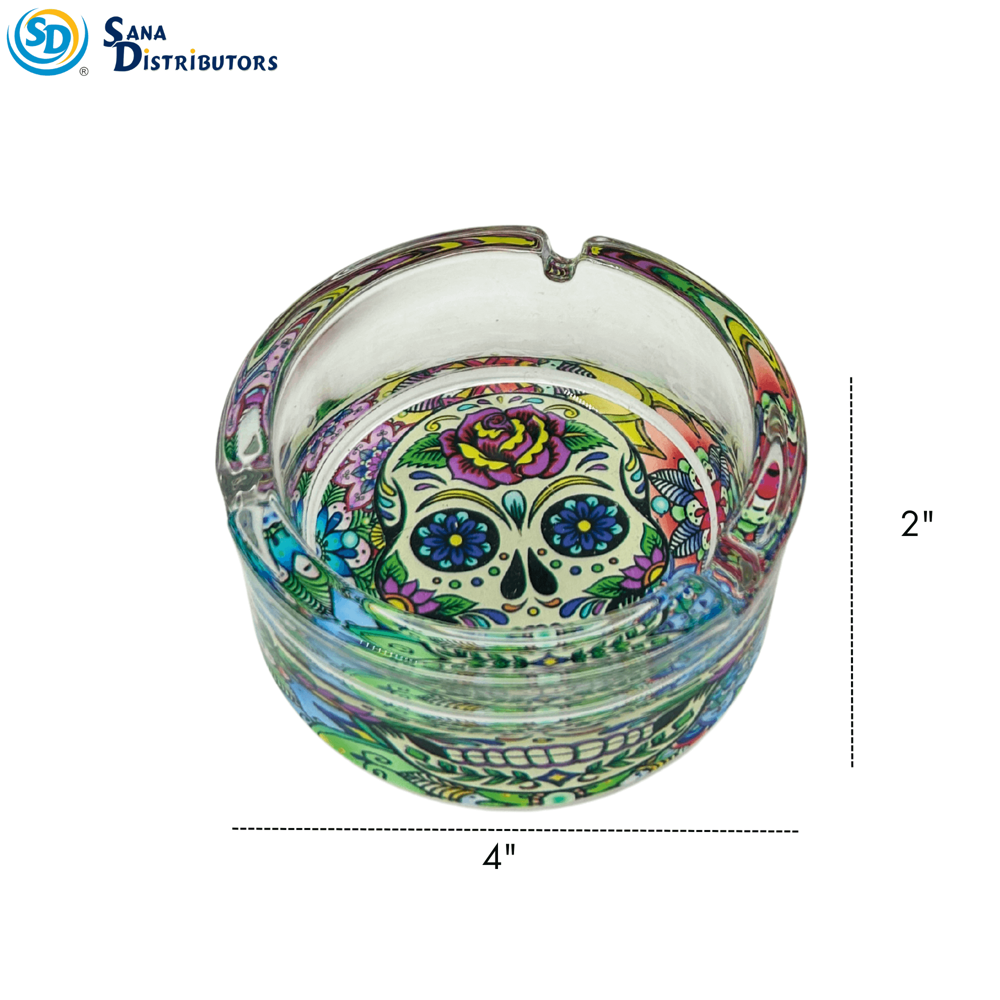 Glass Ashtray - Skulls 6pcs ($16.50 for 6pcs)