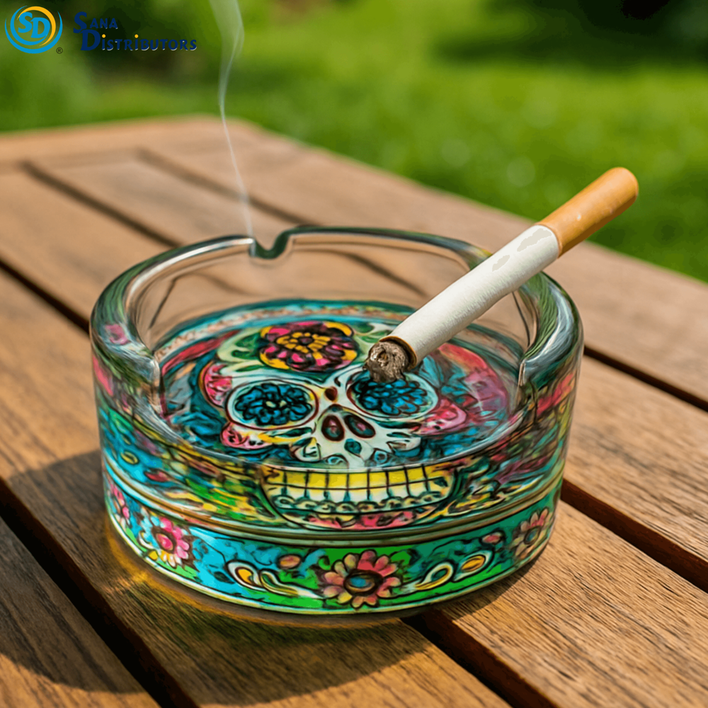 Glass Ashtray - Skulls 6pcs ($16.50 for 6pcs)