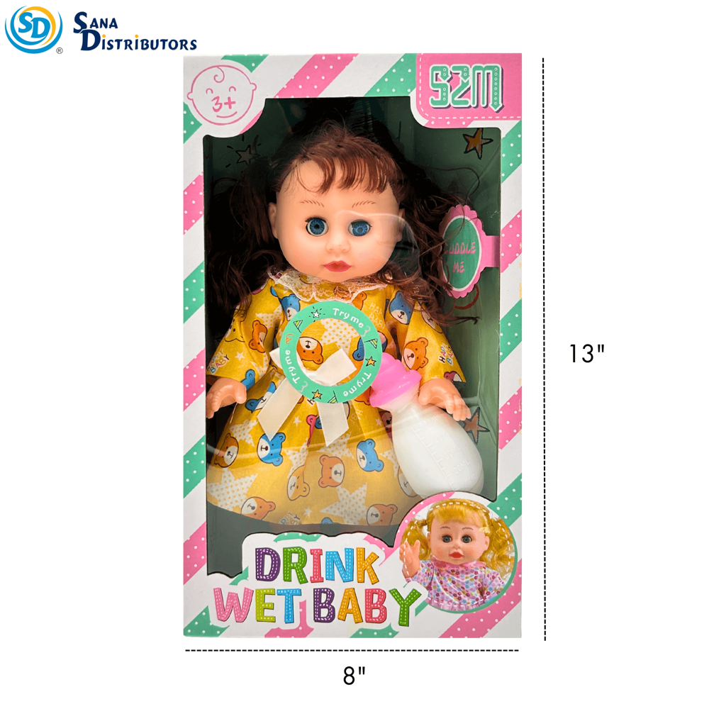 Baby Doll W/ Bottle 13"