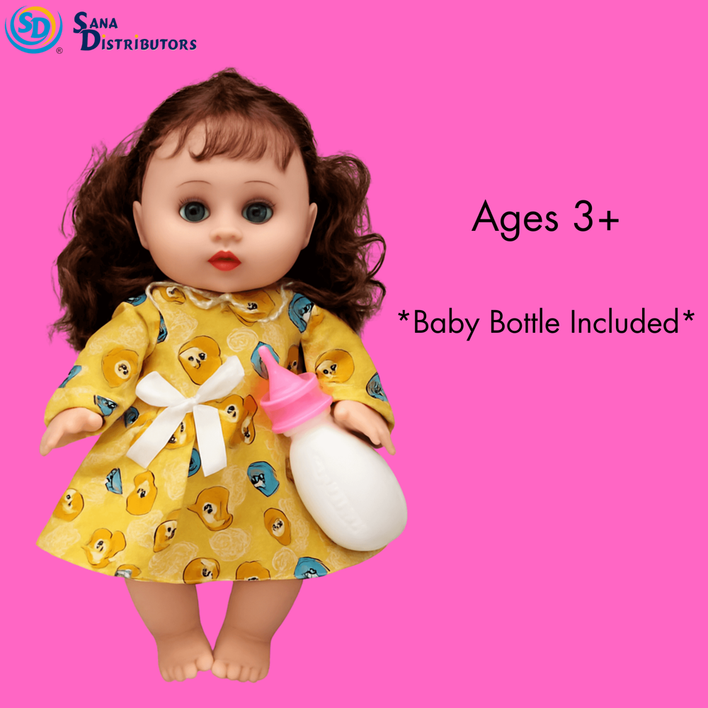 Baby Doll W/ Bottle 13"