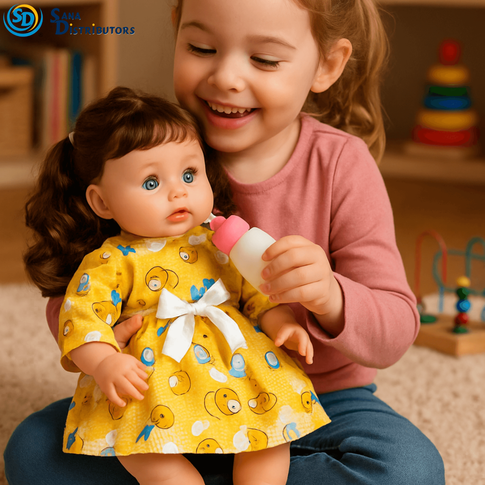 Baby Doll W/ Bottle 13"