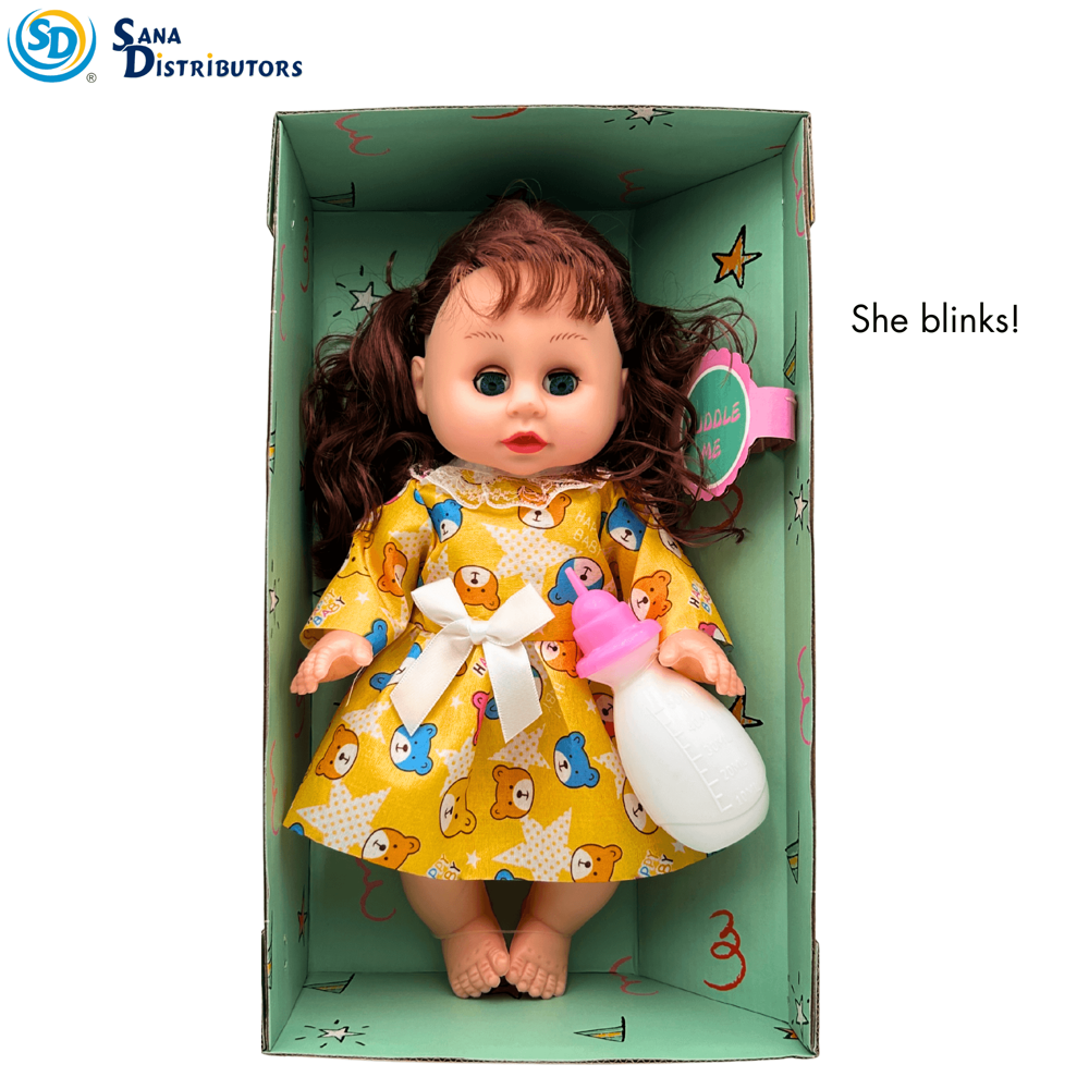 Baby Doll W/ Bottle 13"