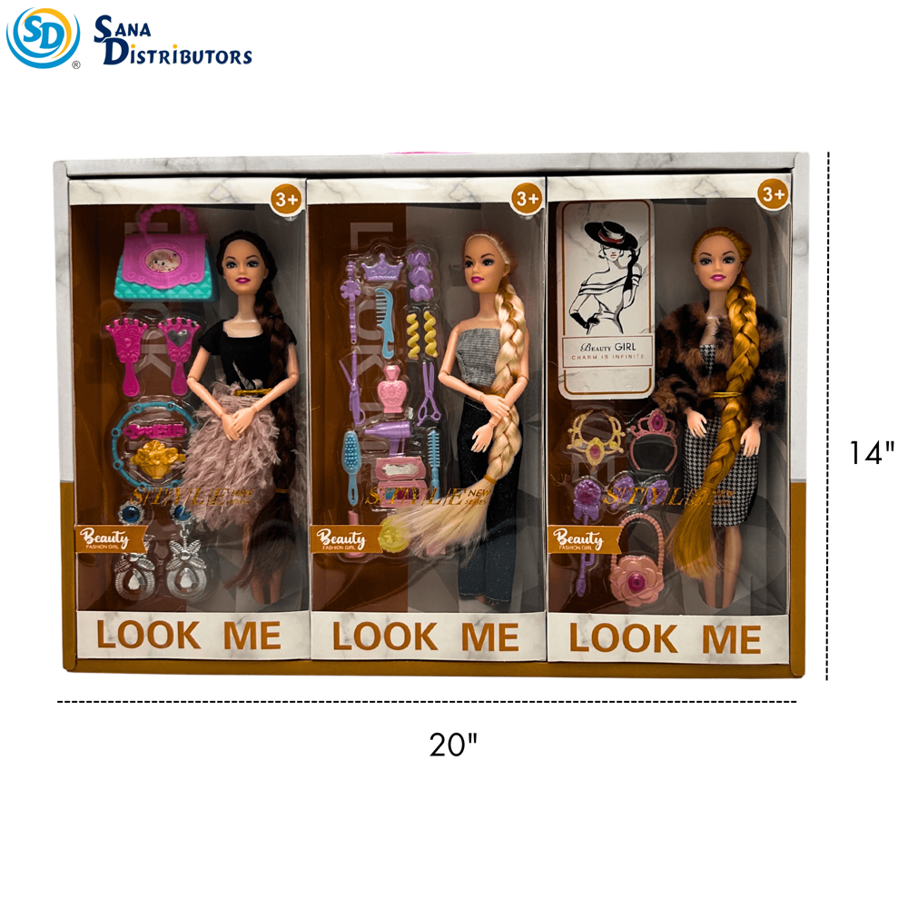 Beauty Girl - Fashion Dolls 3pcs ($5.99 per Unit)