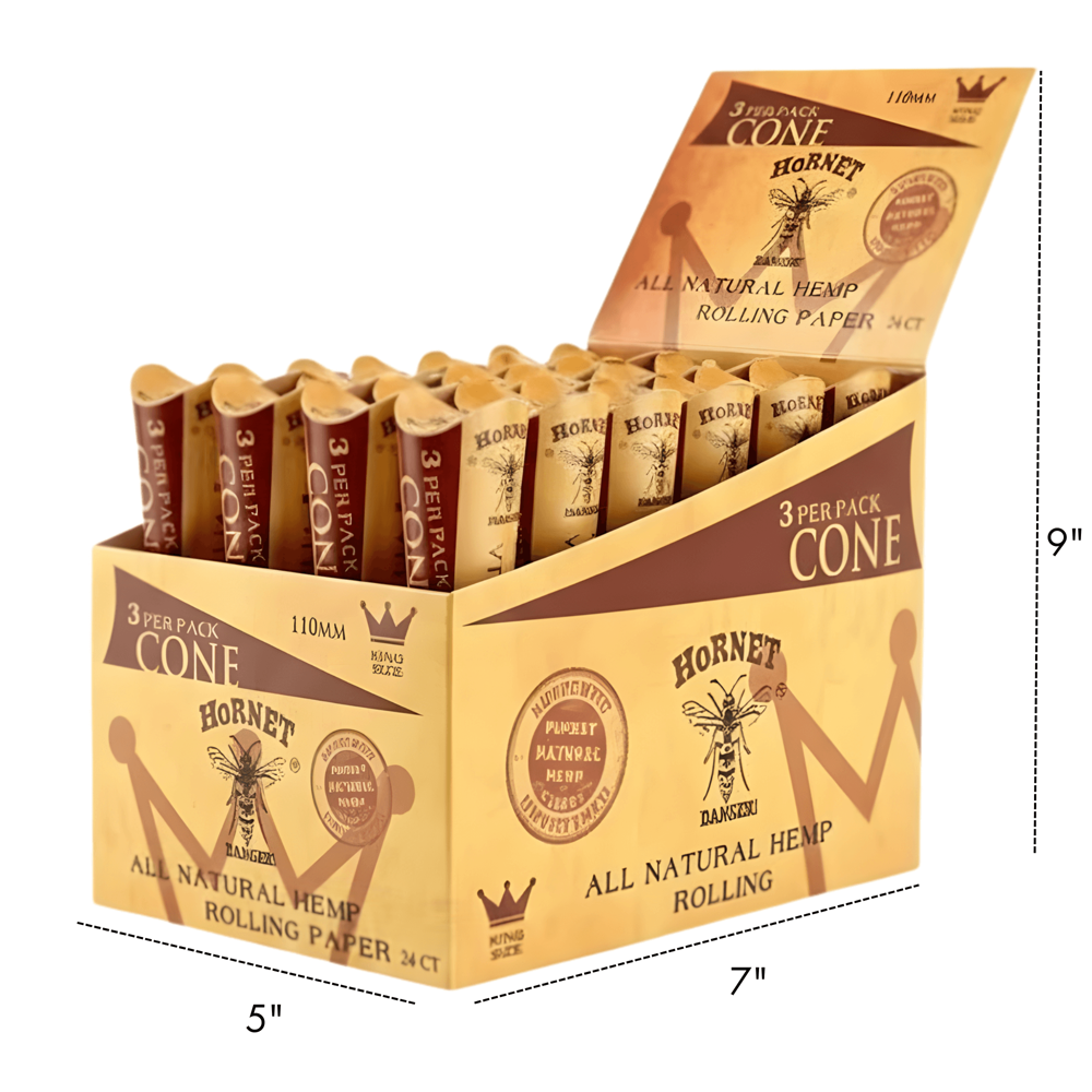 Hornet Hemp Pre-rolled Cones 3ct 24pcs ($10.99 for 24pcs)