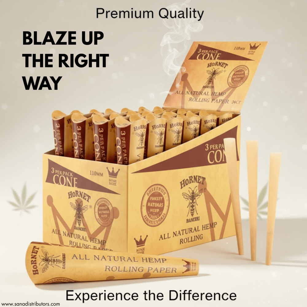 Hornet Hemp Pre-rolled Cones 3ct 24pcs ($10.99 for 24pcs)