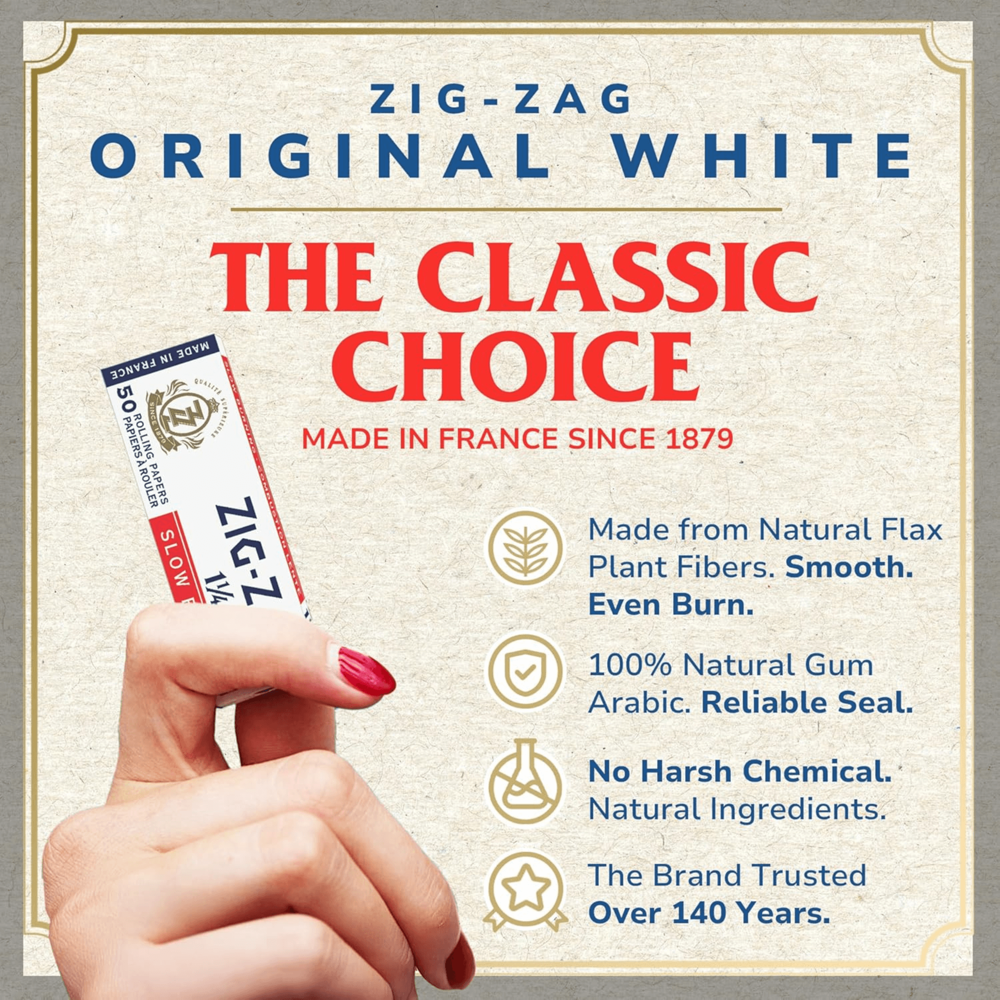 Zig-zag Rolling Papers – Slow Burn 1 1/4 25pcs
