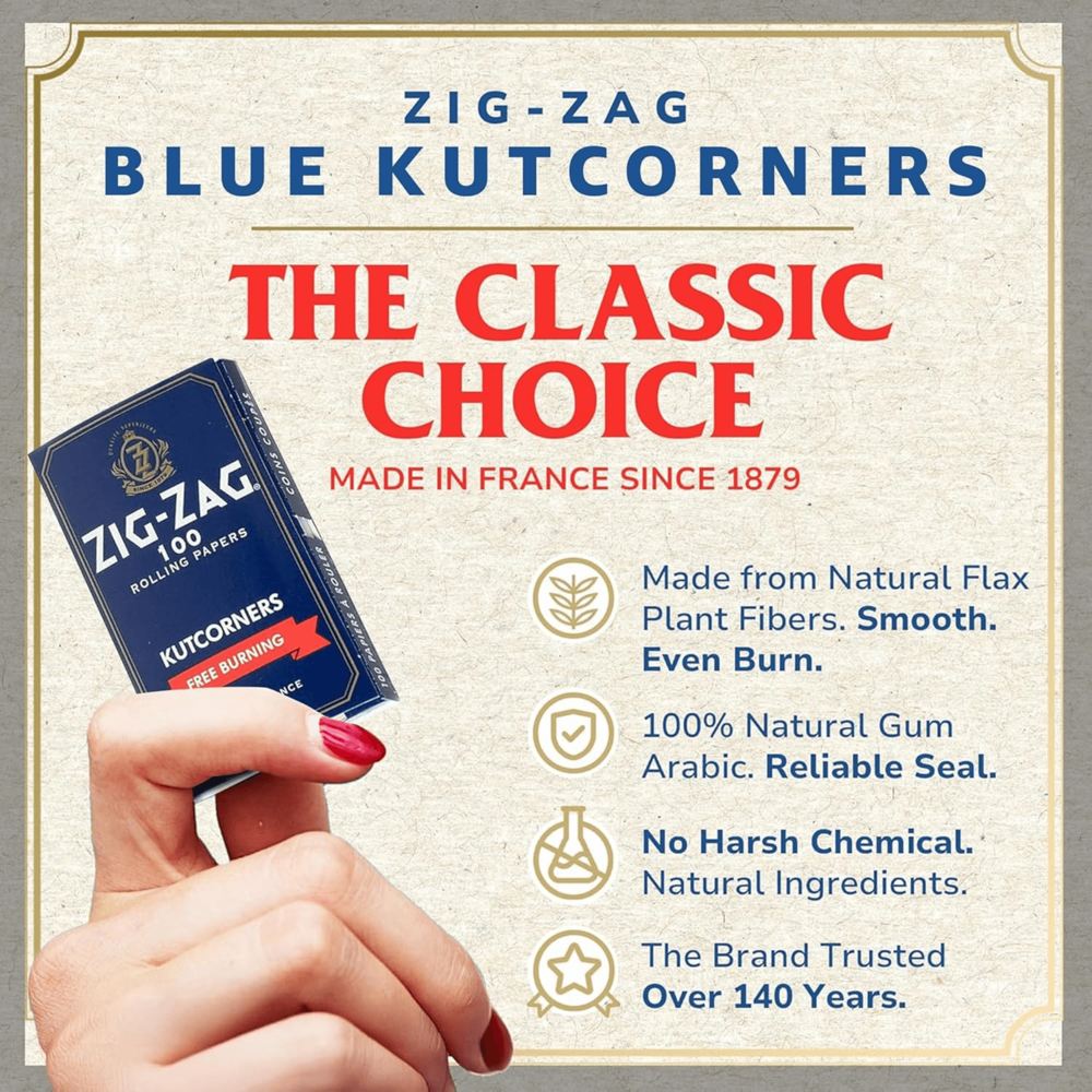 Zig-zag Rolling Paper - Blue 25pcs