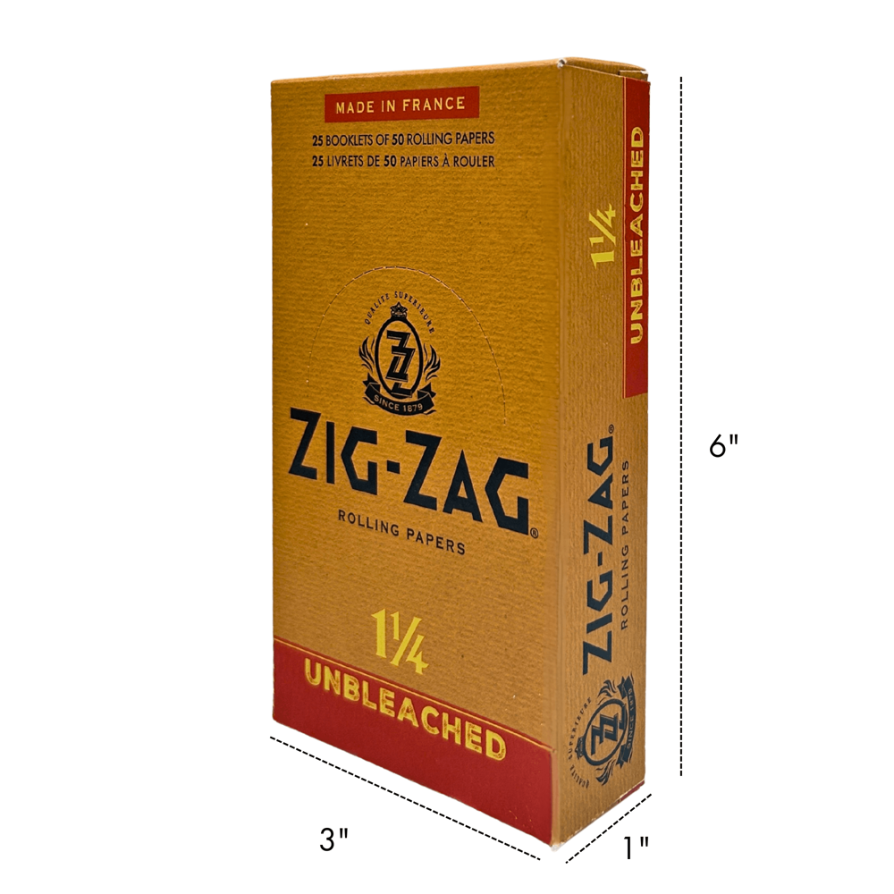Zig-zag Rolling Papers - Unbleached 1 1/4 25pcs