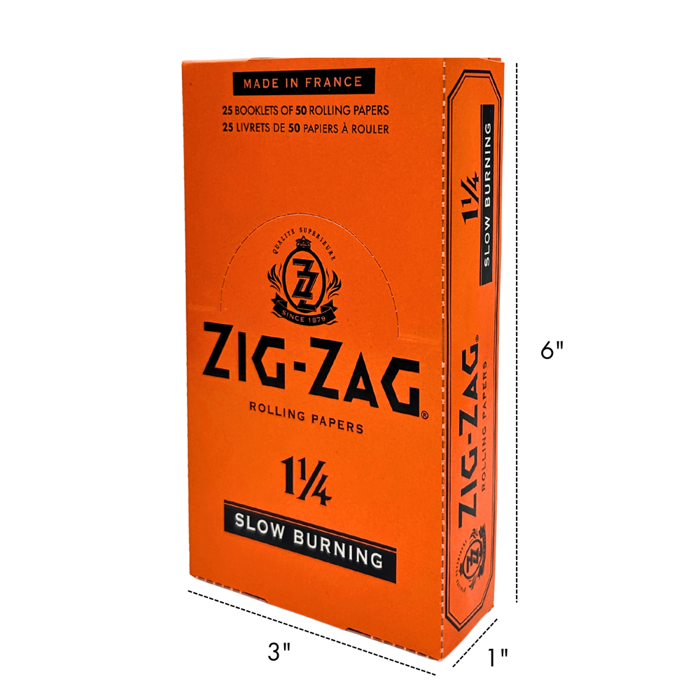 Zig-zag Rolling Papers - Slow Burn Orange 1 1/4 25pcs