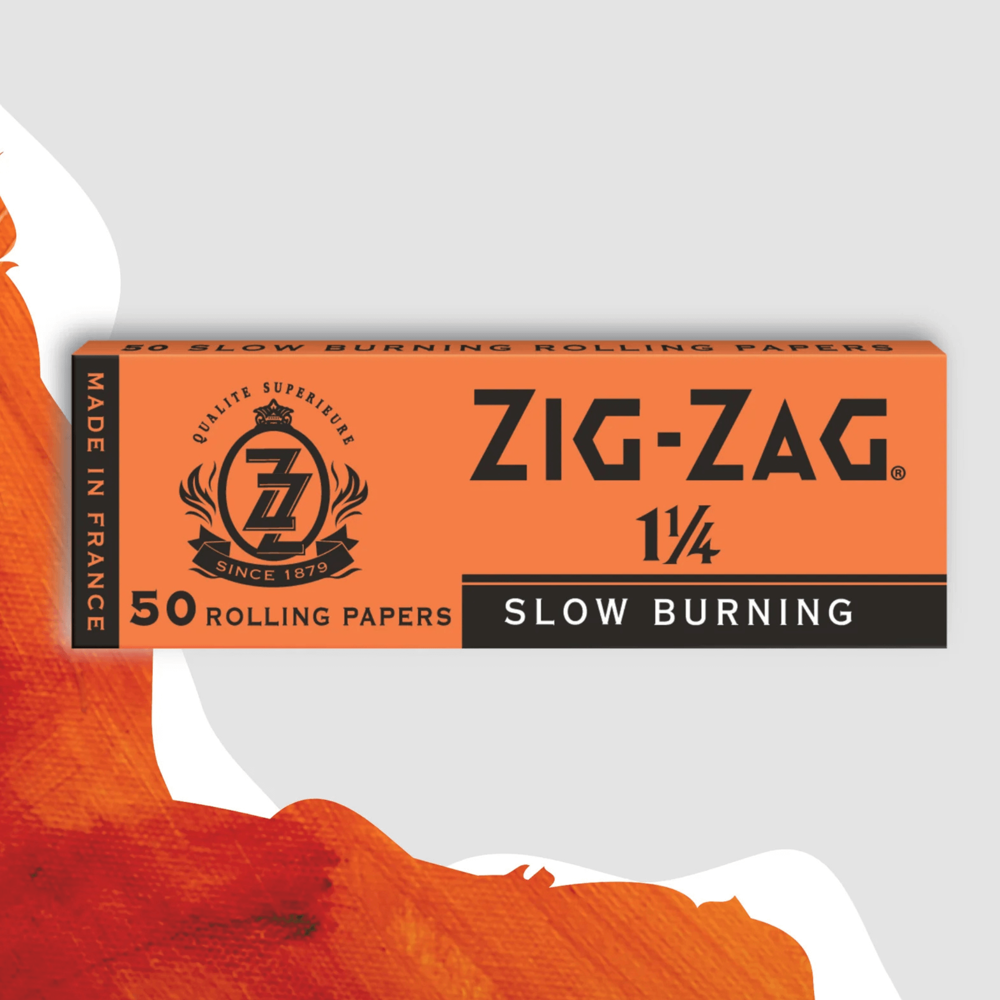 Zig-zag Rolling Papers - Slow Burn Orange 1 1/4 25pcs