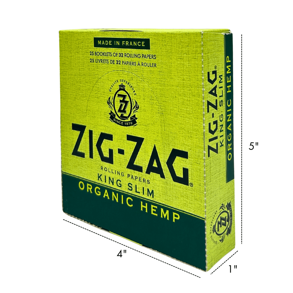 Zig-zag Rolling Papers - Organic King Slim - 25pcs