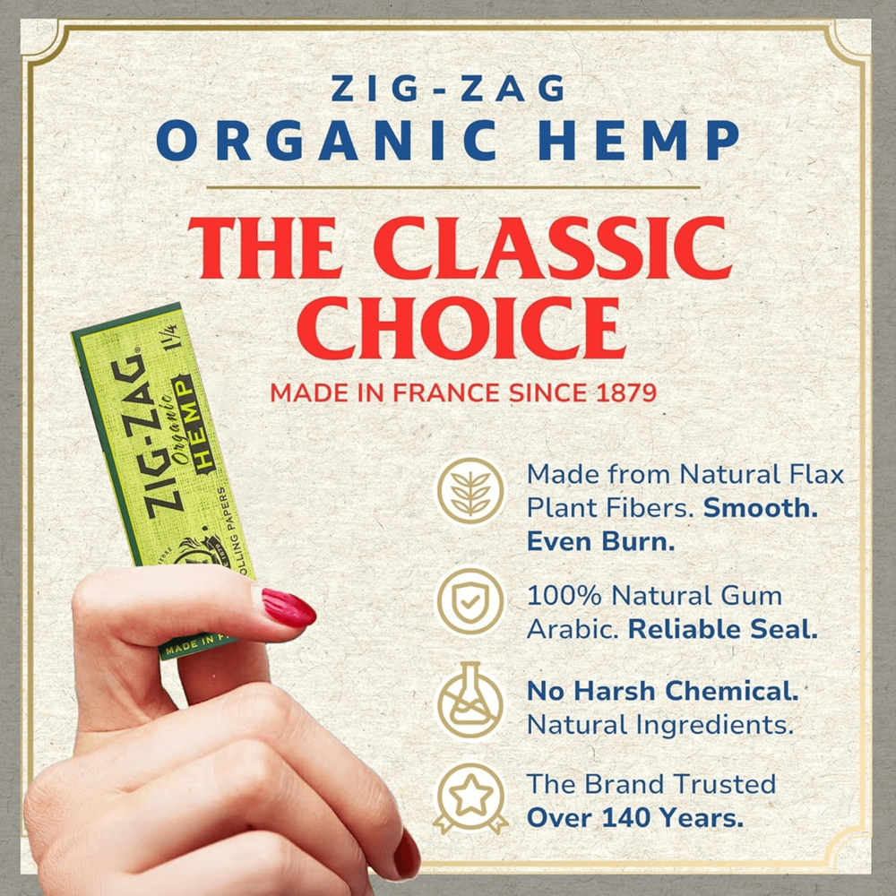 Zig-zag Rolling Papers - Organic King Slim - 25pcs