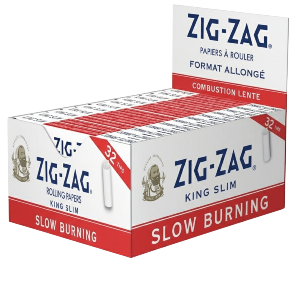 Zig-zag Rolling Papers Slow Burning with Tips 24pcs