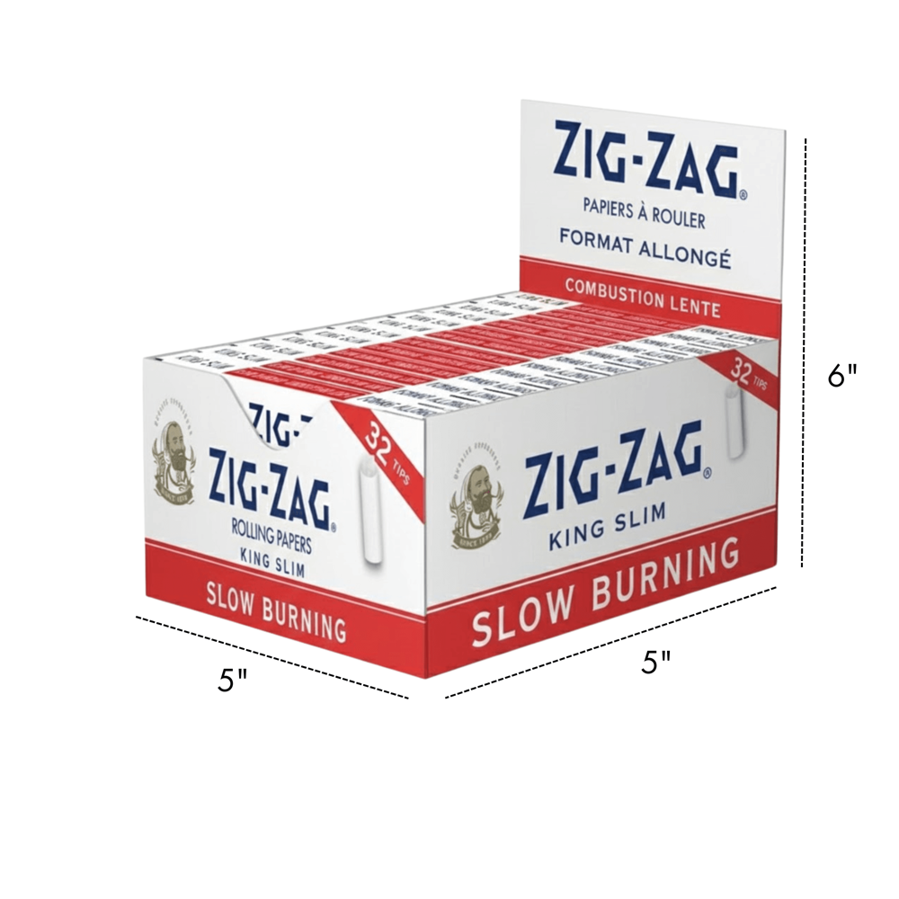 Zig-zag Rolling Papers Slow Burning with Tips 24pcs