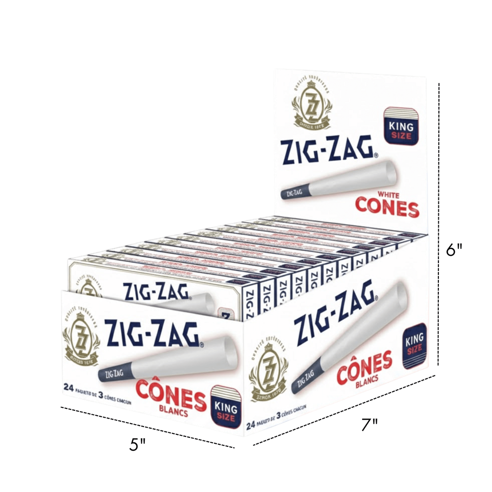 Zig-zag King Size Cones 3pk / 24pcs