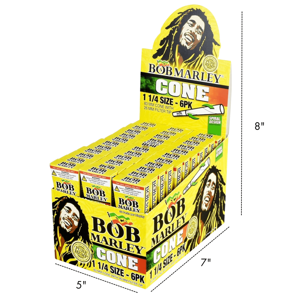 Bob Marley Pre-roll Cones 1 1/4 6pk / 33pcs