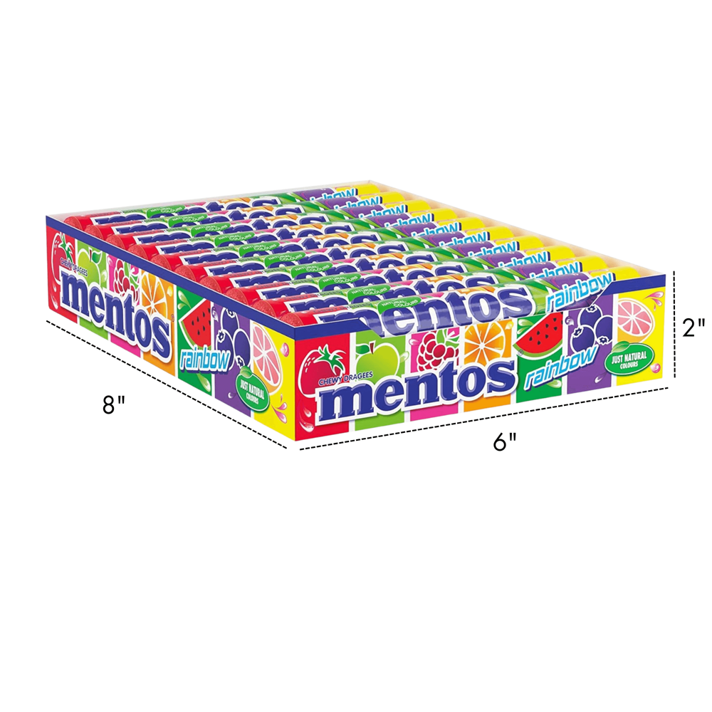 Mentos Rainbow 740 g 20pcs ($0.75 per Unit) [Exp: 09/2027]