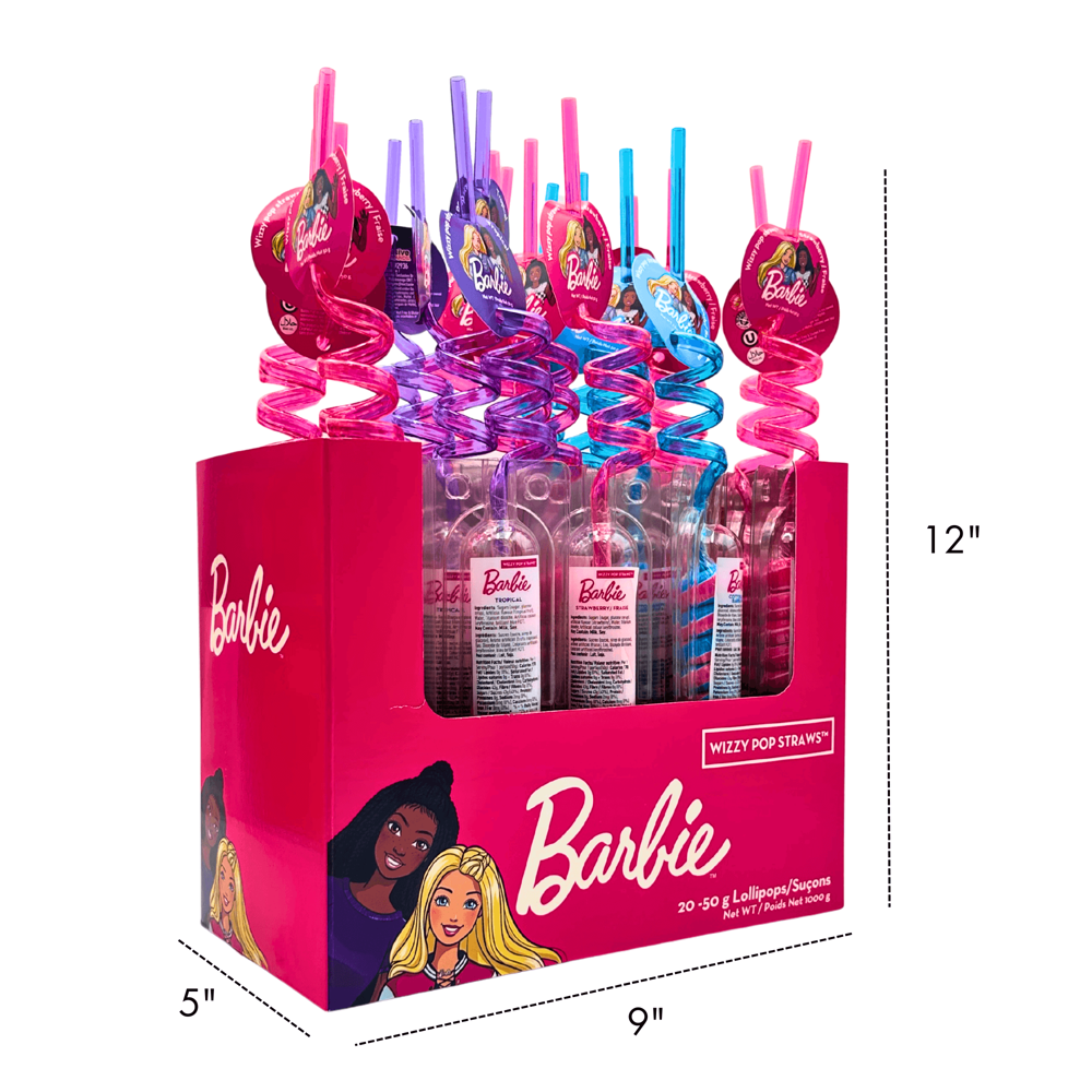 Barbie Wizzy Pop Straws 20pcs ($1.89 per Unit ) [Exp: 05/2027]