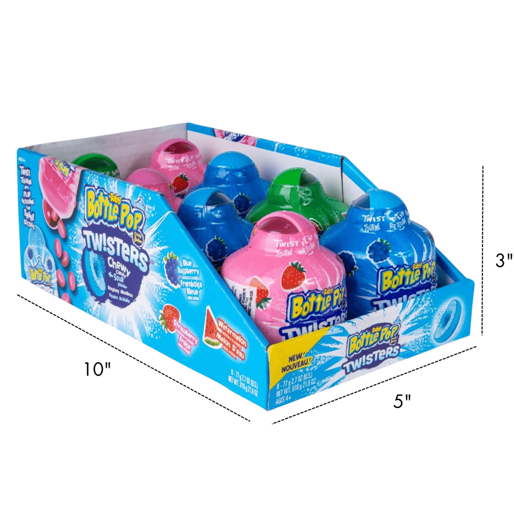Baby Bottle Pop Twisters - Gummy Candy 77 g 8pcs ($5.35 per Unit) [exp:01/27]
