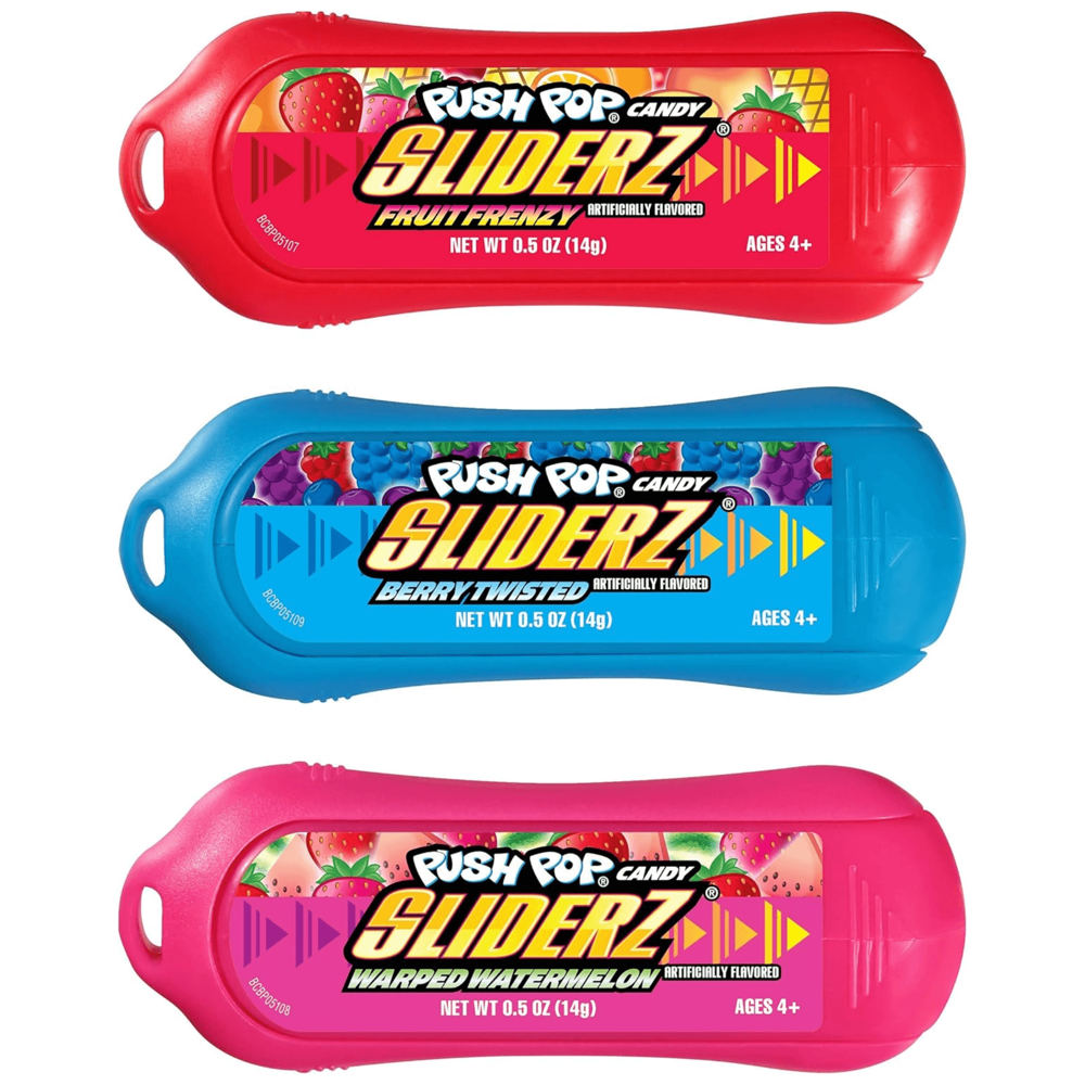 Sliderz Push Pop Candy 14 g 15pcs ($1.99 per Unit)