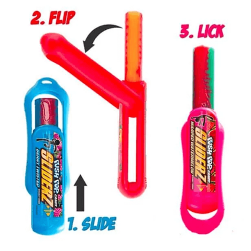 Sliderz Push Pop Candy 14 g 15pcs ($1.99 per Unit)