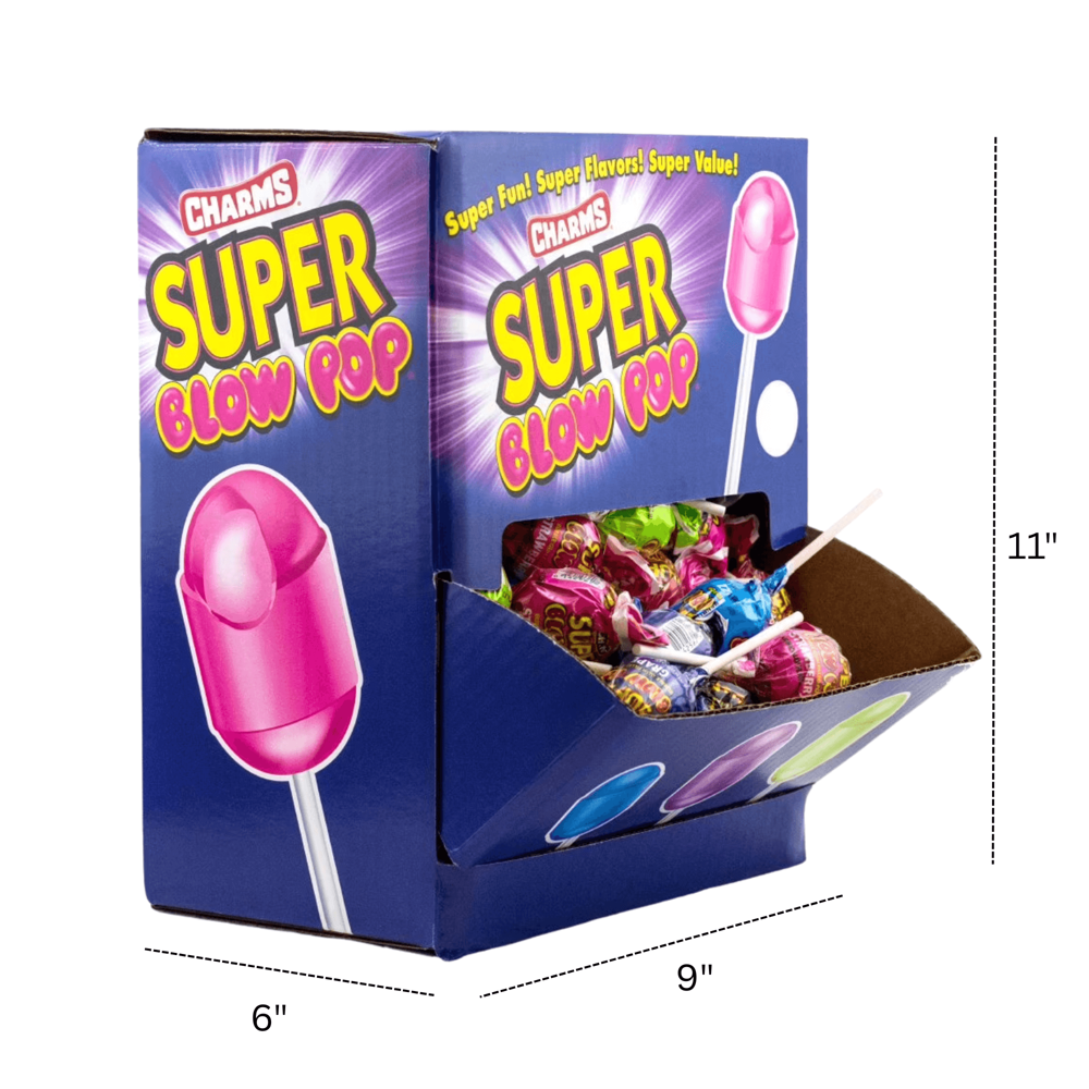 Charms Super Blow Pop Bubble Gum 100pcs ($0.49 per Unit)