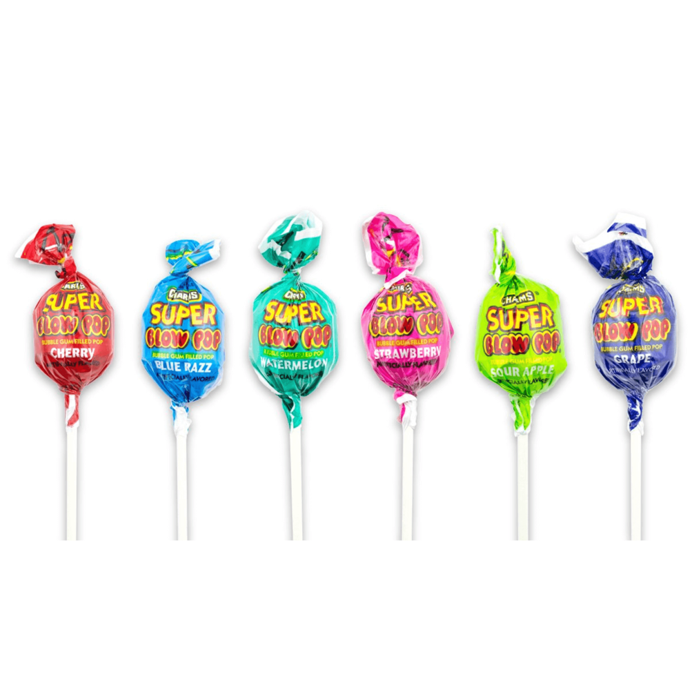 Charms Super Blow Pop Bubble Gum 100pcs ($0.49 per Unit)
