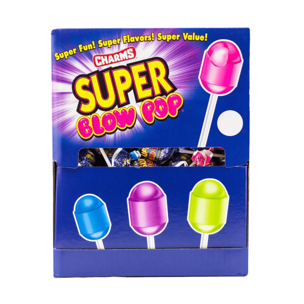 Charms Super Blow Pop Bubble Gum 100pcs ($0.49 per Unit)