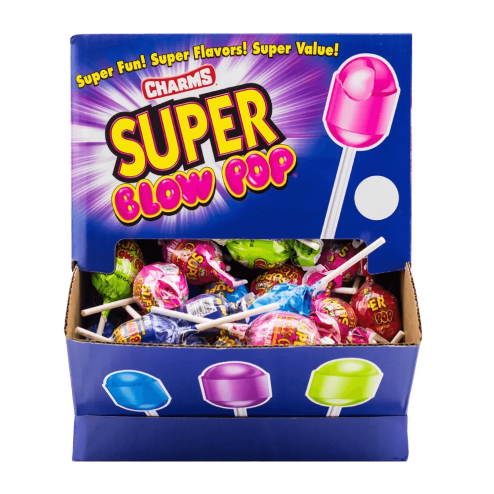 Charms Super Blow Pop Bubble Gum 100pcs ($0.49 per Unit)