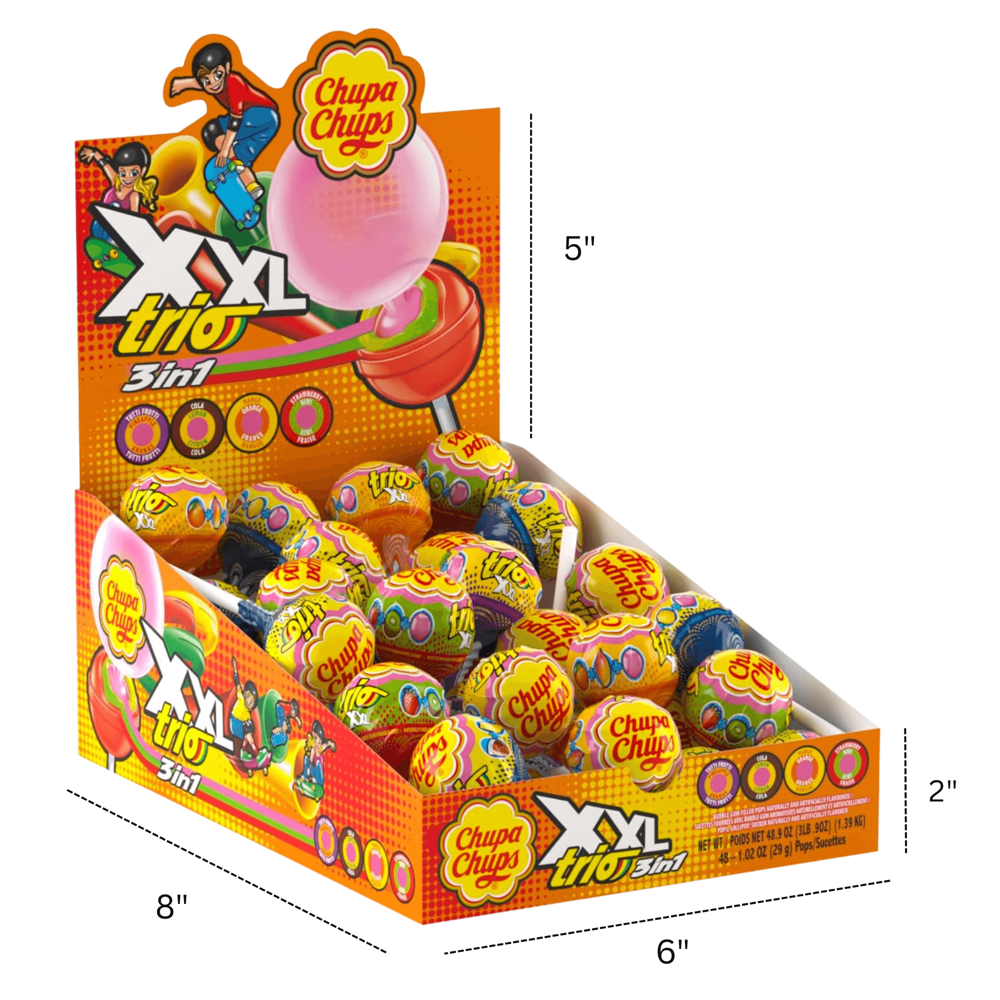 Chupa Chups XXL Trio Lolipops 48pcs ($0.41 per Unit)