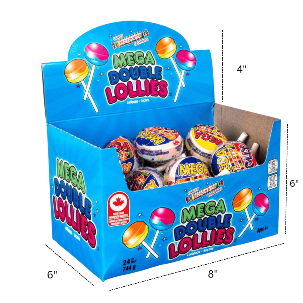 Mega Double Lollies 31 g 24pcs ($0.65 per Unit)