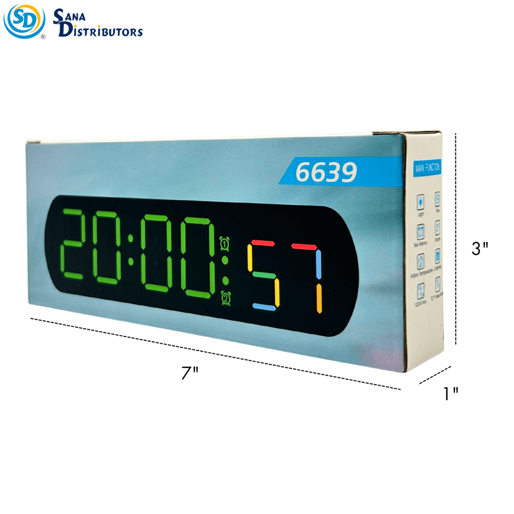 LED Clock with USB Cable #6639