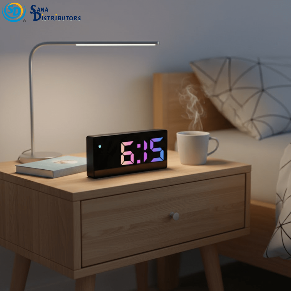 LED Colourful Clock with USB Cable #gh0725