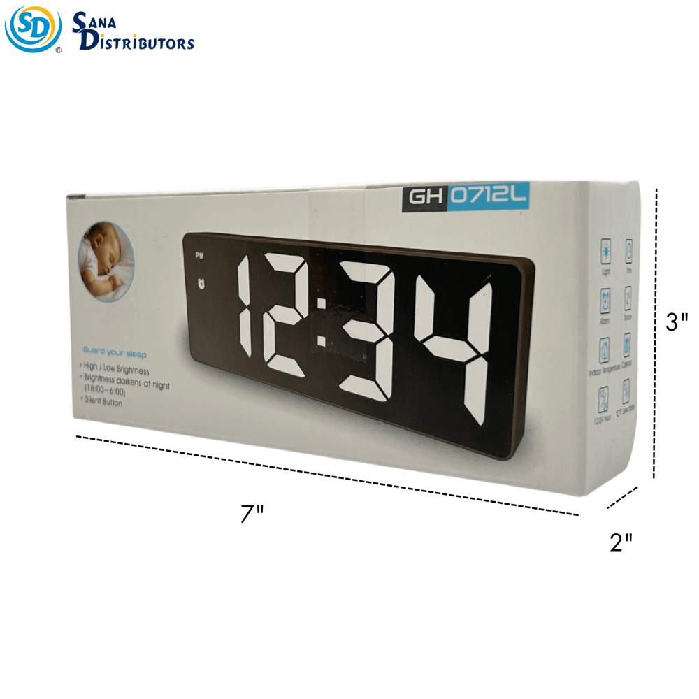 LED Clock with USB Cable #gh0712l