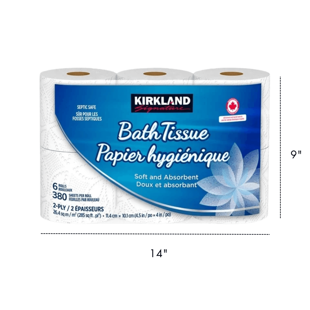 Kirkland Bath Tissue 2-ply 6pcs [380 Sheets]